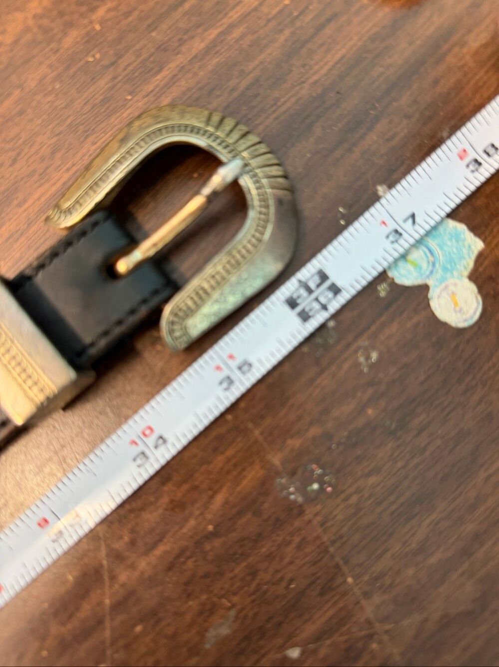 Vintage 1991 Leather Beaded Western Belt 36” - Picture 11 of 11